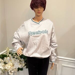 Reebok Light Gray Pullover with Black Accents